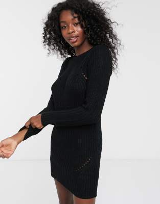 asos black jumper dress