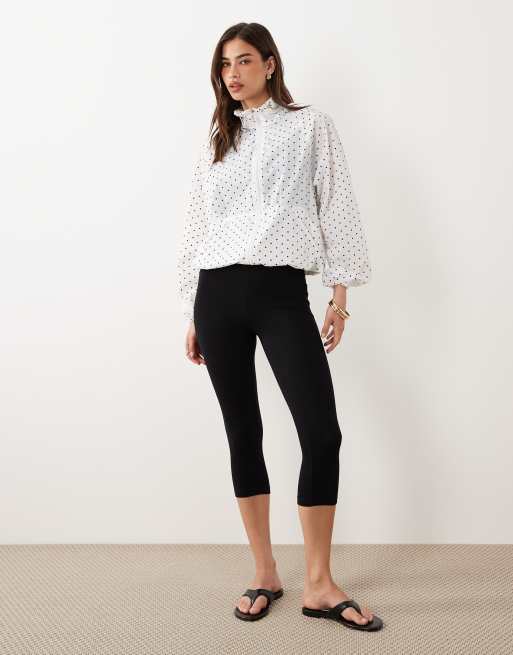 Brave Soul polka dot windbreaker with toggle detail in black and white, 3 of 4
