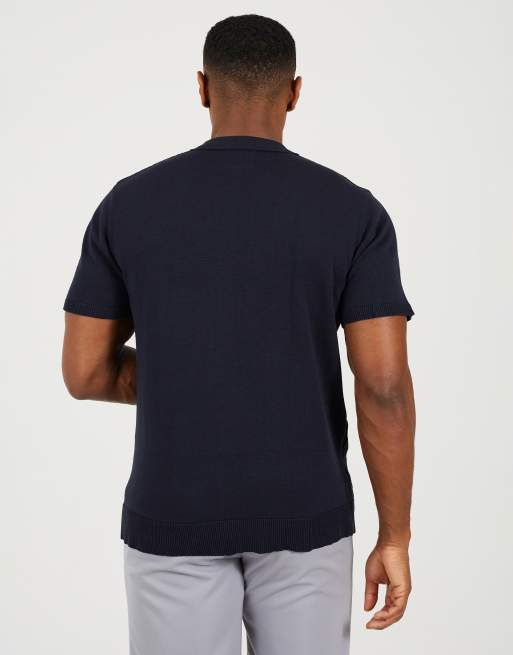 Brave Soul - Polo en maille avec col à revers - Bleu marine, 2 de 4