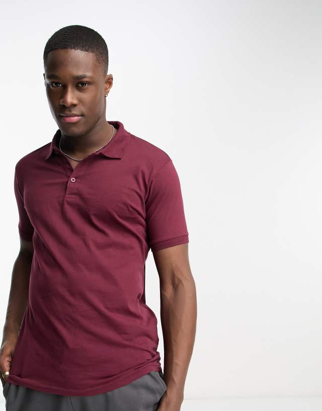 Brave Soul polo in burgundy