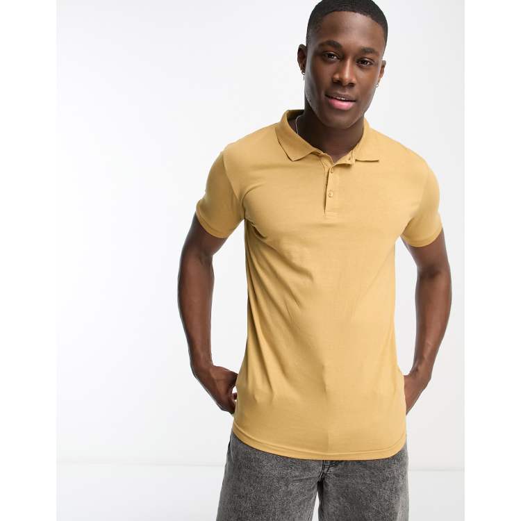 Dark yellow outlet polo shirt