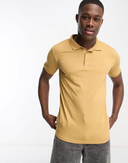 Brave Soul polo in dark yellow