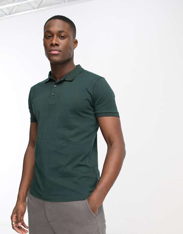 Brave Soul polo in green