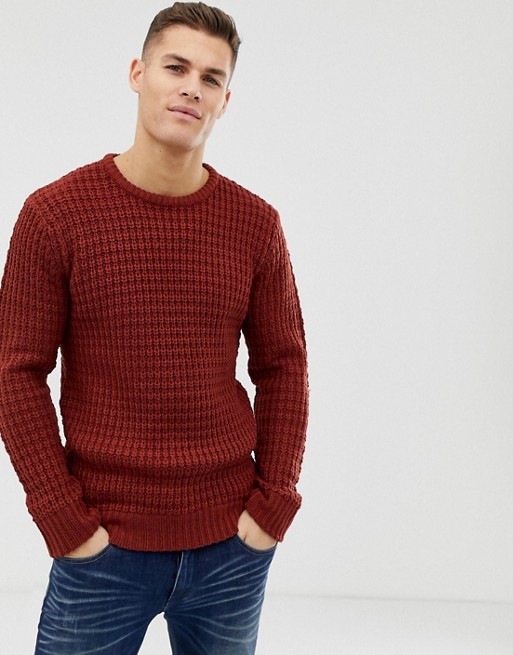 Brave Soul Premium Heavy Weight Chunky Waffle Knit Jumper | ASOS