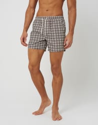 Brave Soul Printed swim shorts in brown