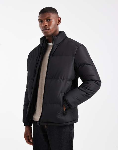 Brave Soul puffer jacket in black - view 1