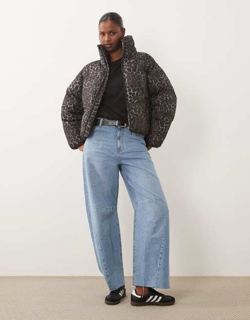 Brave Soul puffer jacket in leopard print, 3 of 4