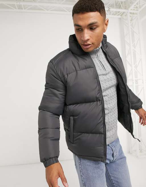 brave soul shiny puffer jacket