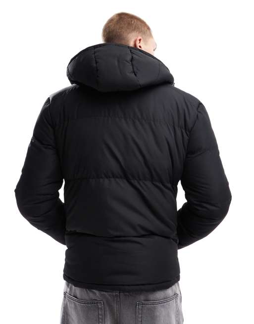 Brave Soul puffer jacket with hood in black, 2 of 4