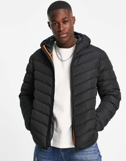 Brave soul black store puffer jacket