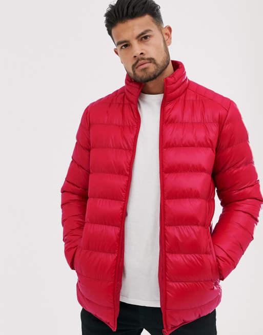 Brave soul outlet red puffer jacket