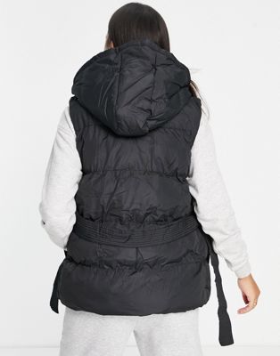 Tie-belt Puffer Vest