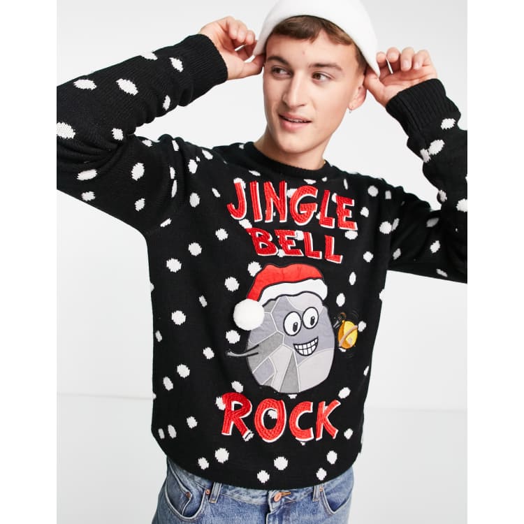Brave Soul Pull de Noël « Jingle Bell Rock » Noir ASOS