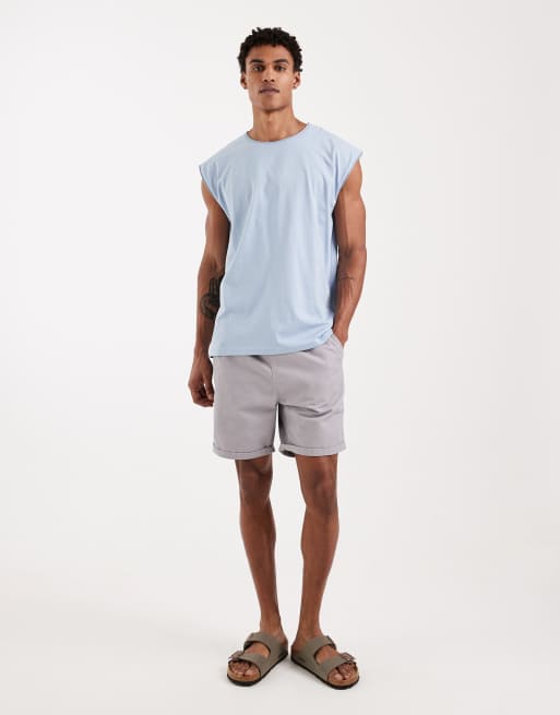 Brave Soul pull on chino shorts in light grey, 2 of 5
