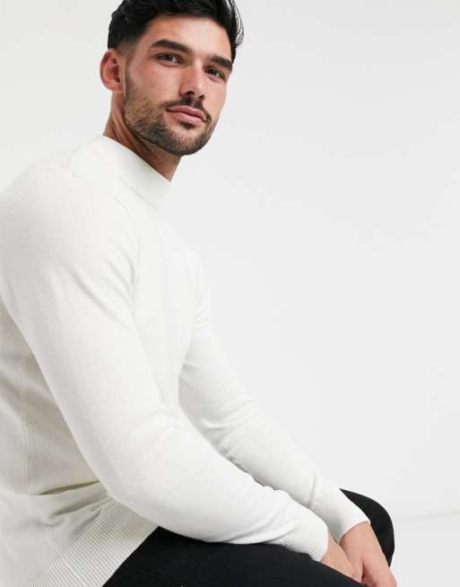 Brave Soul – Pullover aus 100 % Baumwolle mit hohem Stehkragen