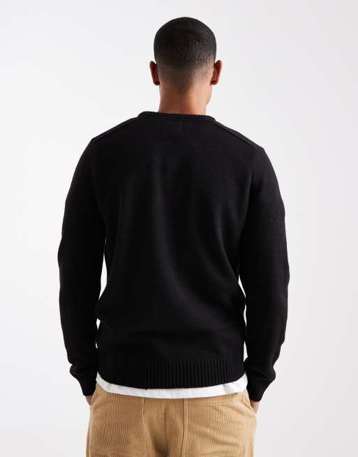 Brave Soul – Pullover mit Rundhalsausschnitt in Schwarz, 3 von 5
