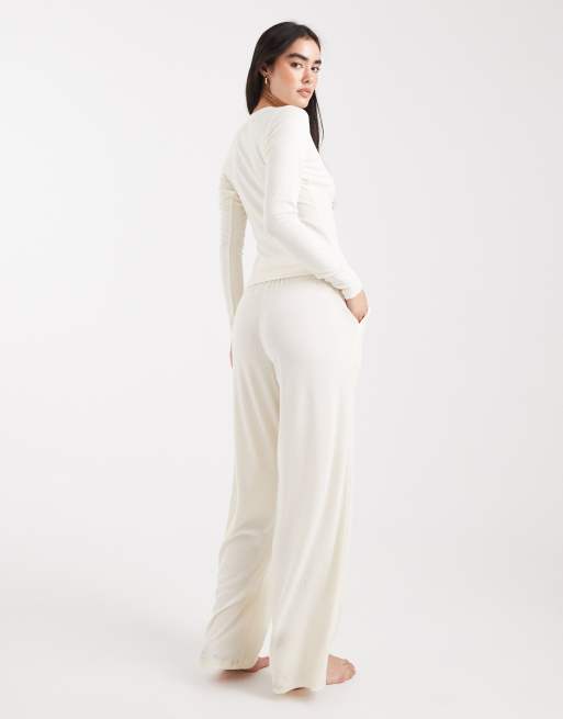 Brave Soul - Pyjama boutonné ultra doux - Crème, 2 de 4