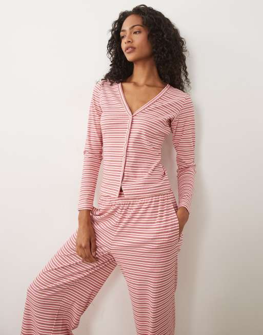 Brave Soul - Pyjama rayé à manches longues - Rose/crème, 2 de 4
