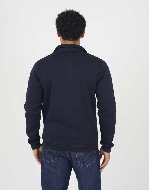 Brave Soul Quarter zip sweatshirt in navy, 2 of 4