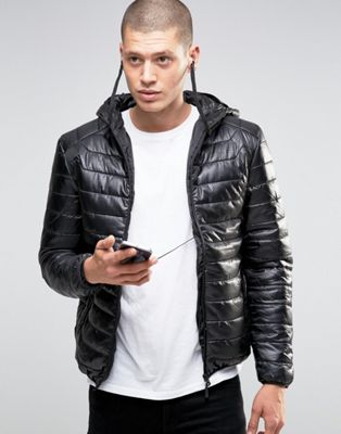 Brave Soul Quilted Padded Jacket With 