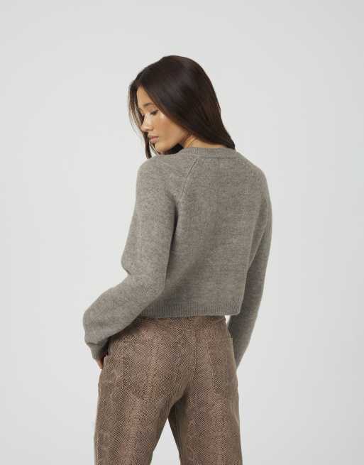 Brave Soul Raglan sleeve soft knit cardigan in brown, 4 of 4
