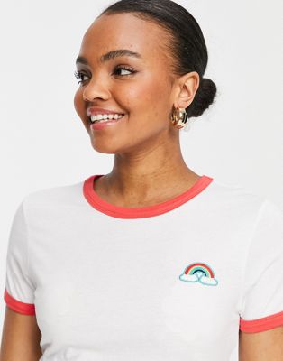 Brave soul rainbow ringer t-shirt