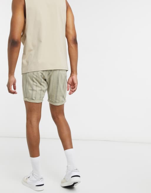 Brave Soul - Randiga shorts med dragsko, 2 av 4