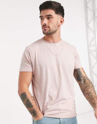 pink slim fit t shirt
