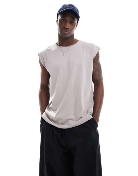 Brave Soul raw edge vest in dusty purple - view 1