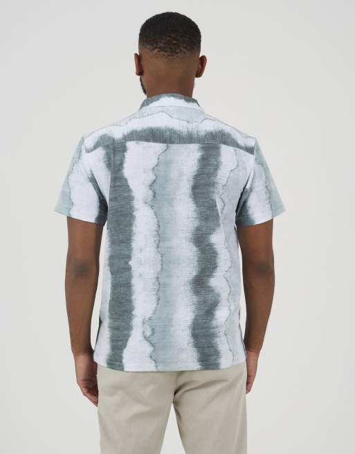Brave Soul - Regular-fit overhemd met knopen en print in groen, 2 van 4