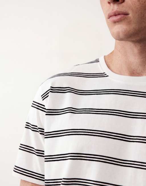 Brave Soul regular fit t-shirt in white and black stripe, 2 of 5