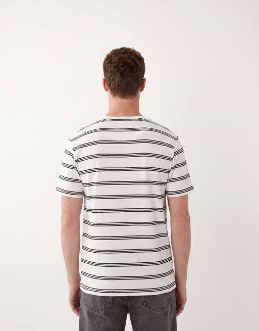 Brave Soul regular fit t-shirt in white and black stripe, 3 of 5