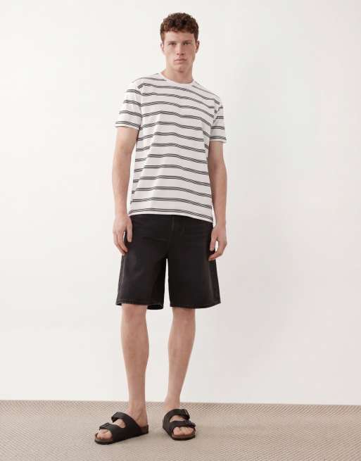 Brave Soul regular fit t-shirt in white and black stripe, 5 of 5