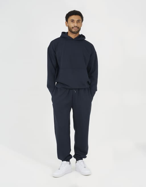 Brave Soul – Relaxed-Fit-Kapuzenpullover in Marineblau, 2 von 4