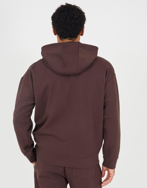Brave Soul Relaxed fit overhead hoodie in brown, 3 of 4