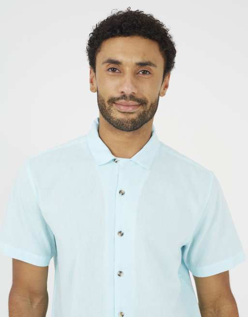 Brave Soul Revere collar shirt in mint, 4 of 4