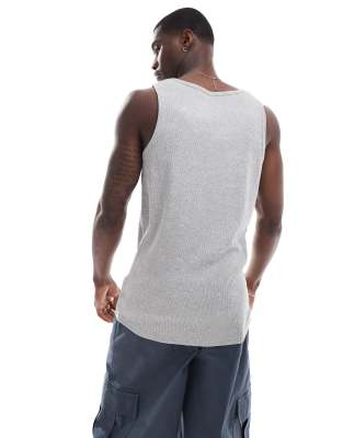 Brave Soul Ribbed Classic Tank Top In Gray