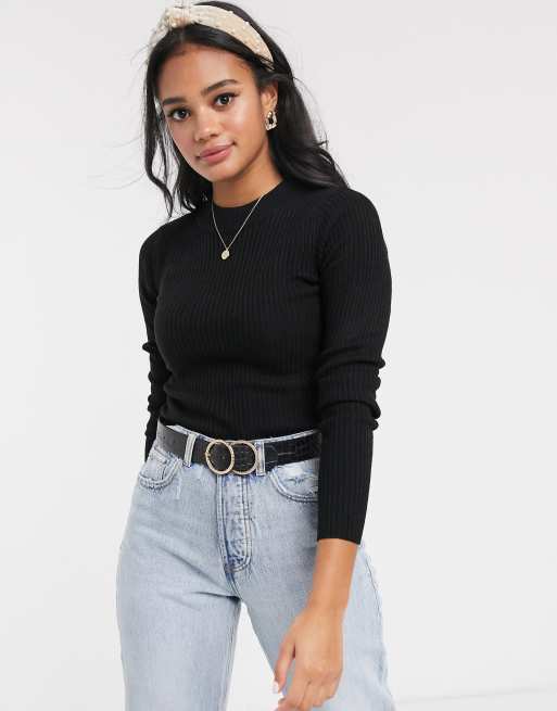 Brave Soul rigby pibbed turtleneck sweater | ASOS