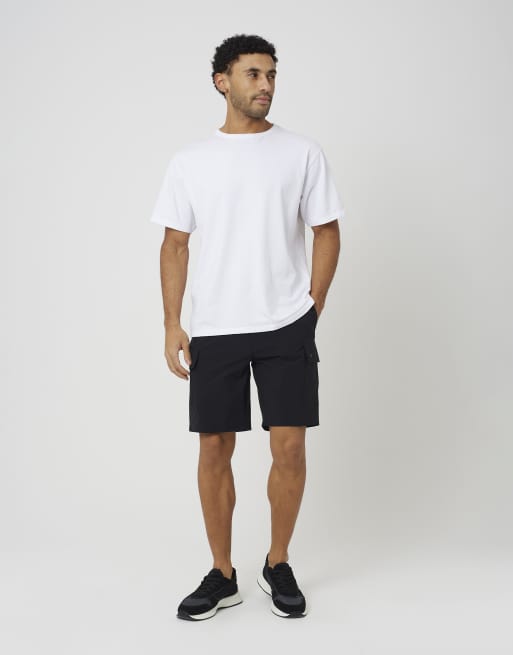 Brave Soul – Ripstop-Shorts in Schwarz mit Cargo-Tasche, 3 von 4