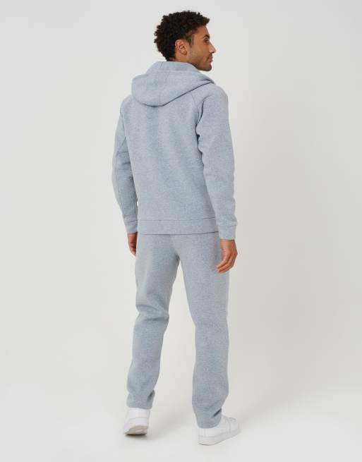 Brave Soul ritshoodie en jogger co-ord in lichtgrijs, 2 van 3