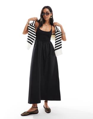 Brave Soul - Robe longue à bretelles - Noir