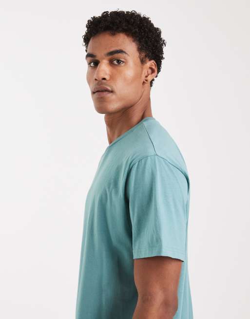 Brave Soul – Rökgrön t-shirt i oversize med rund halsringning, 4 av 5