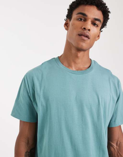 Brave Soul – Rökgrön t-shirt i oversize med rund halsringning, 5 av 5