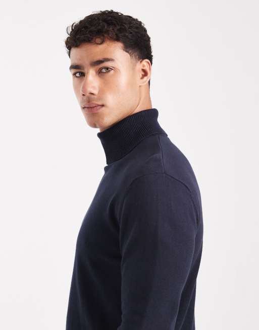 Brave Soul – Rollkragenpullover in Marineblau, 4 von 5