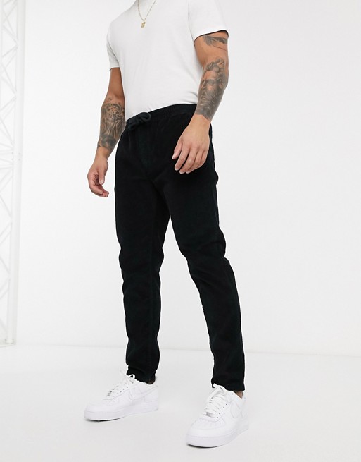 Brave Soul ron tapered drawstring trousers in cord