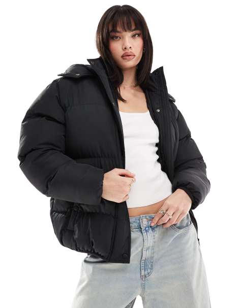 Brave Soul – Schwarze Steppjacke mit Kapuze - view 1