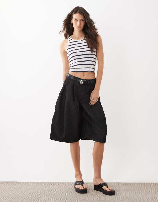 Brave Soul scoop neck vest top in white and navy stripe, 2 of 4