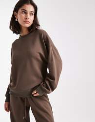 Brave Soul scuba-style sweatshirt in taupe