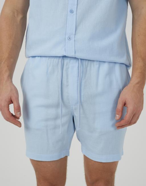 Brave Soul Seersucker-Shorts in Hellblau, 4 von 4