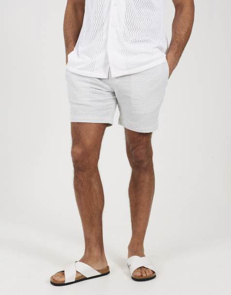 Brave Soul Seersucker shorts in mint - view 1
